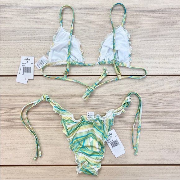 L*SPACE Over The Rainbow Bikini | Roger Bitsy Bottom + Maggie Top | Sz M - Picture 3 of 7